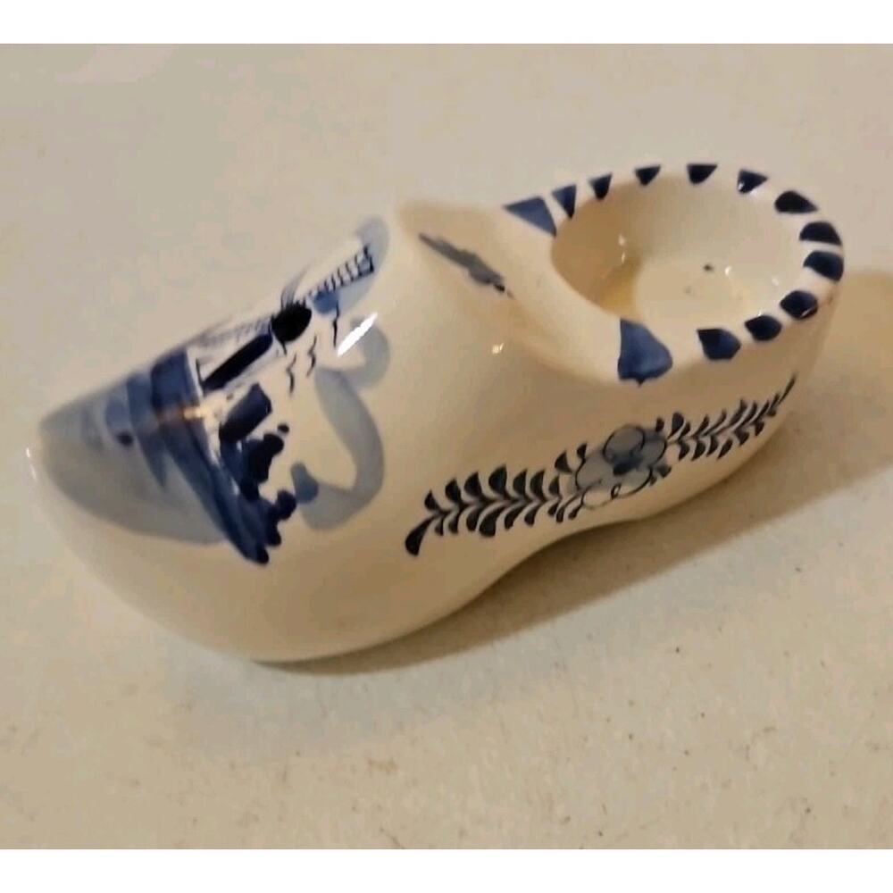 Vintage Delft Blue & White Decorative Porcelain Clog Holland